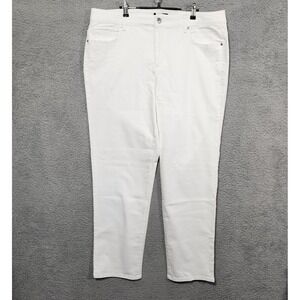 Bandolino‎ Womens Jeans Size 18W White Pants Plus Size Mandie Stretch 5 Pockets